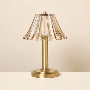 Glass Shade Table Lamp Tan - Hearth & Hand™ with Magnolia Holiday Christmas